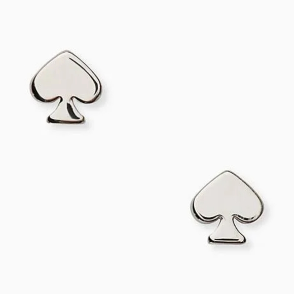 Kate Spade Silver Everyday Mini Spade Earrings - Picture 2 of 7